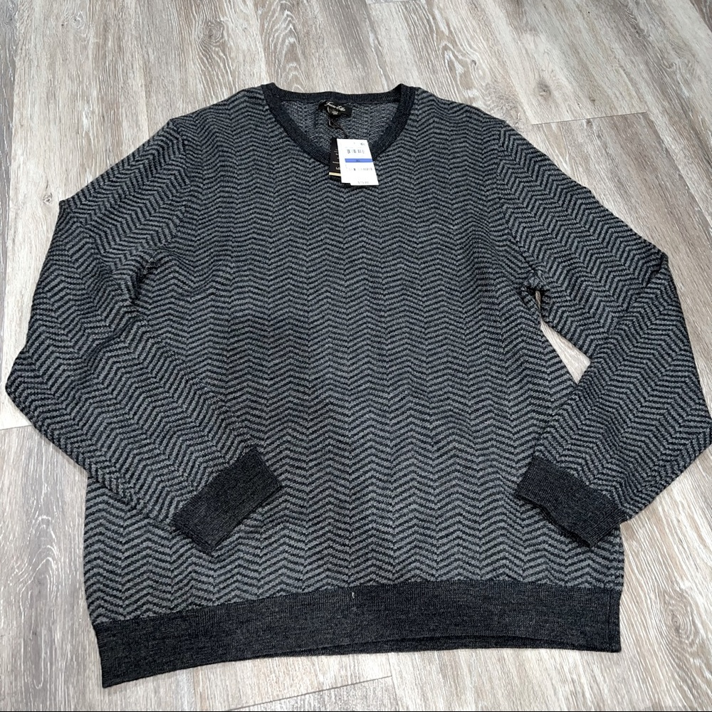 Tasso Elba Size XL V-Neck Sweater Merino Table